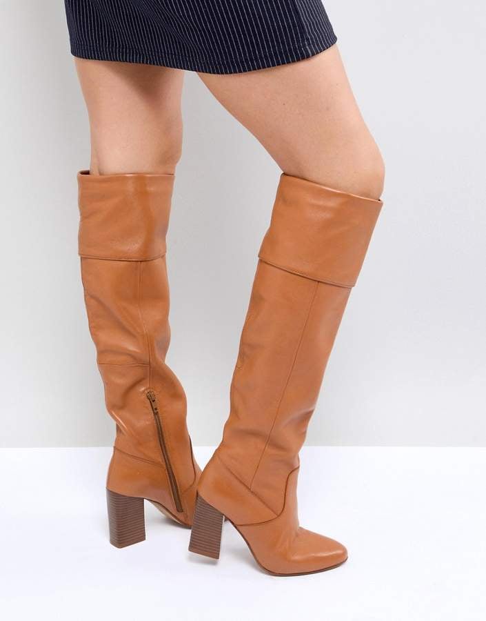 Asos CERYS Leather Knee Boots