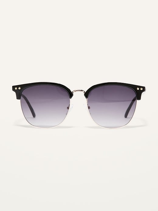 Old Navy Black/Gold Round-Frame Sunglasses