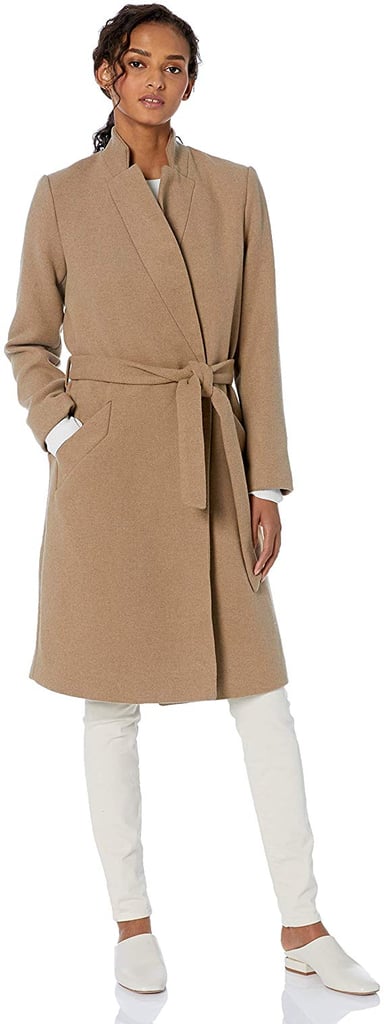 Daily Ritual Wool-Blend Belted Coat