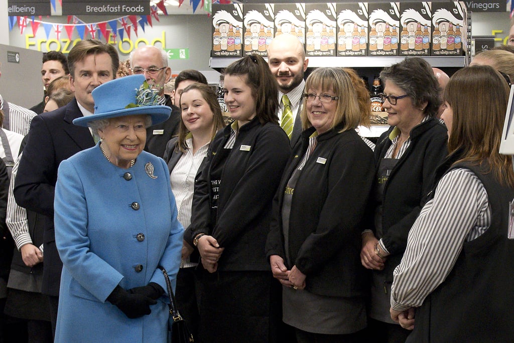 Queen Elizabeth at Waitrose Store in Poundbury Oct. 2016