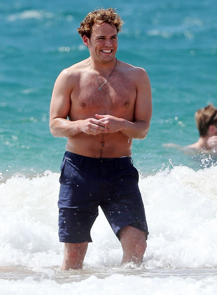 Sam Claflin Shirtless With Wife Lauren Haddock | Pictures