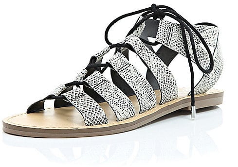 River Island Snake print gladiator sandals