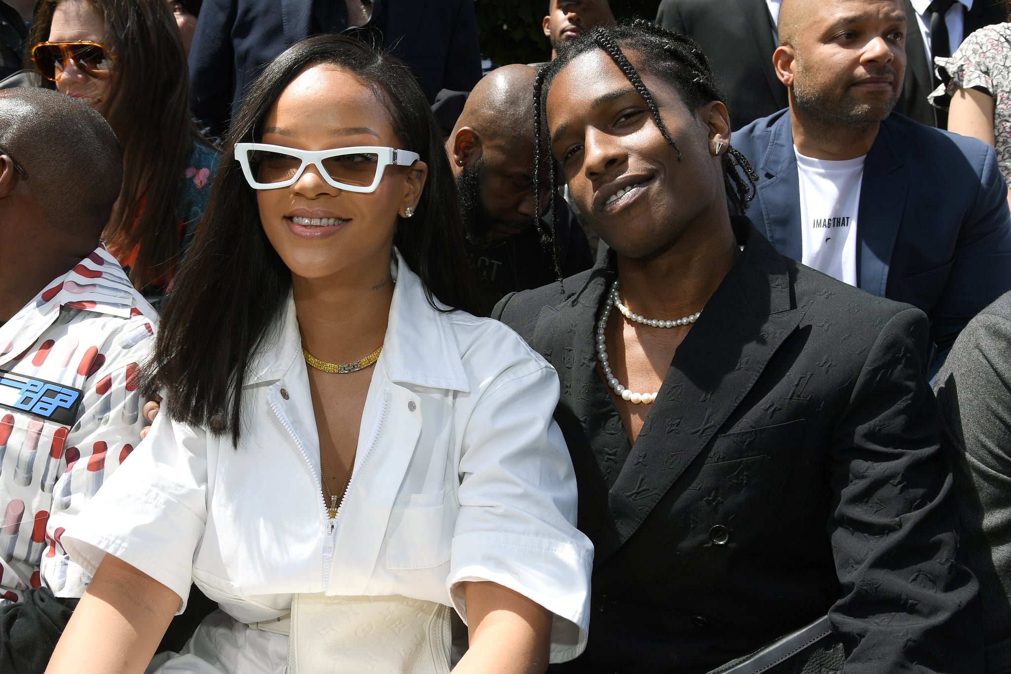 Mom and Dad date night at the #LouisVuitton show 🥰 #rihanna
