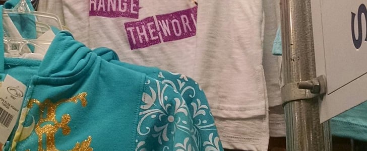T-shirt Fille Justice "Girls Can Change The World" Pailleté - Taille 6, Occasion Très Bon état
