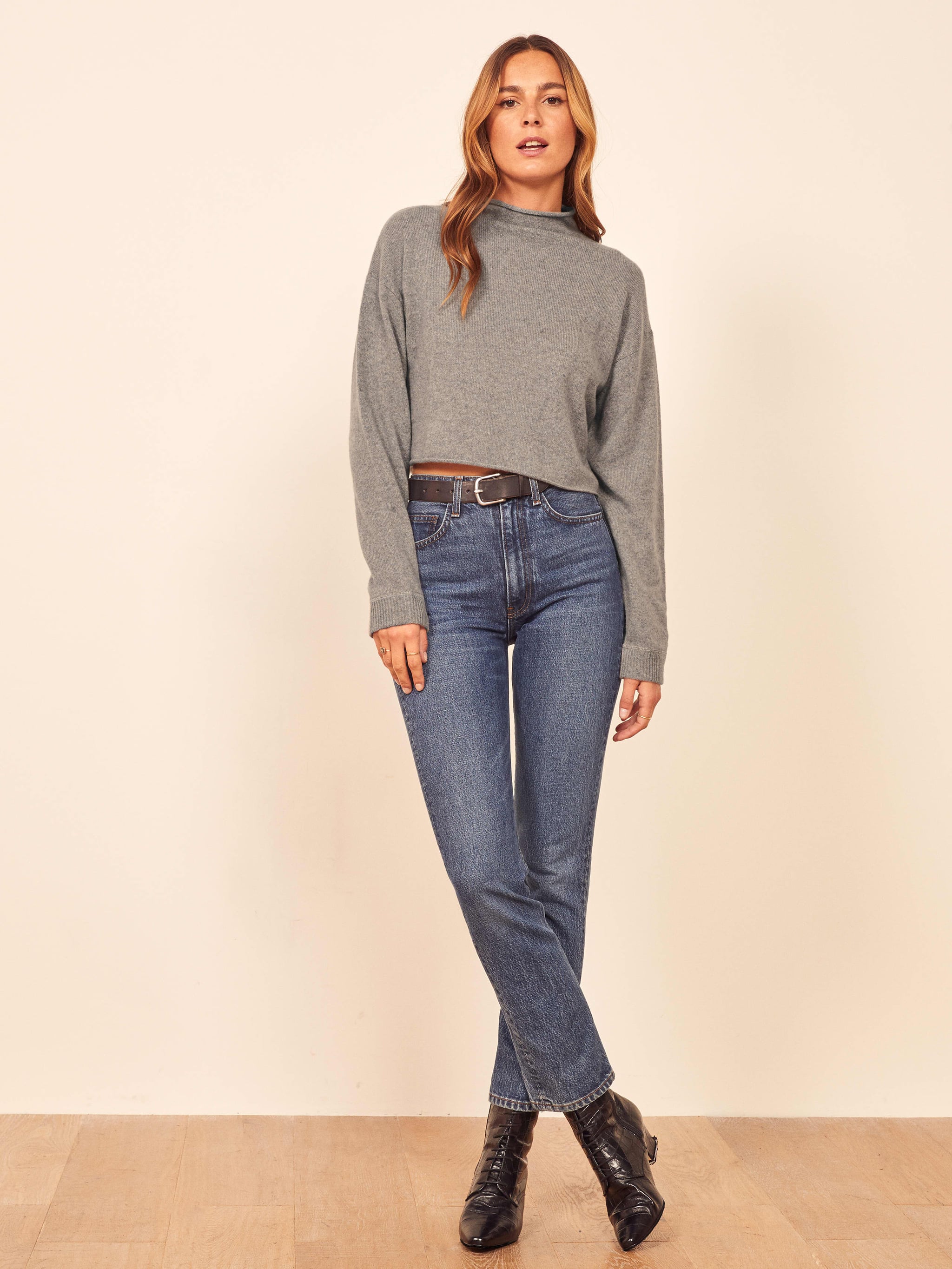 cropped cashmere hoodie