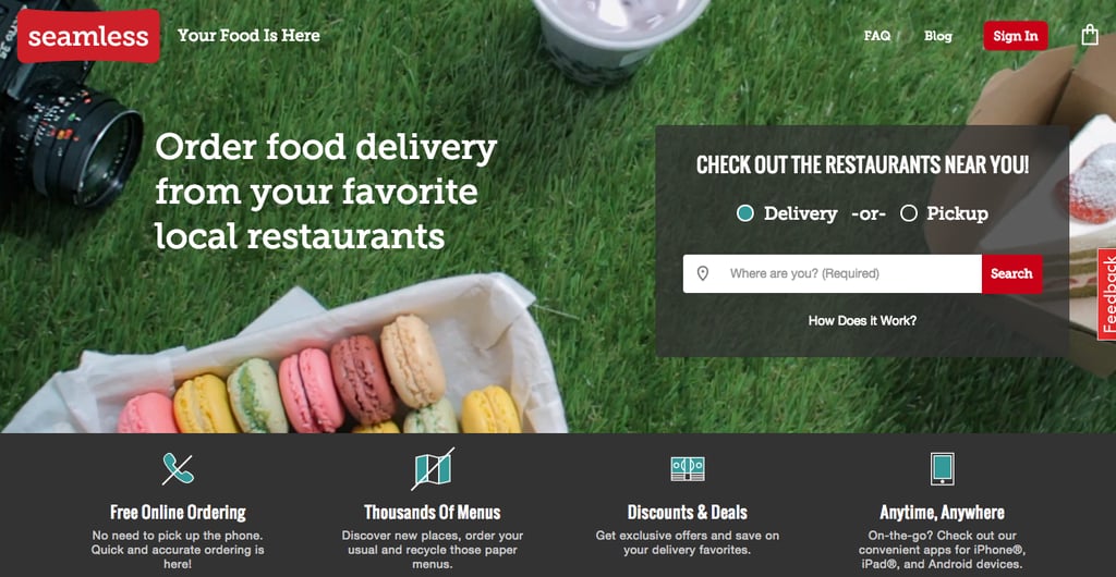 seamless food delivery headquarters address austin