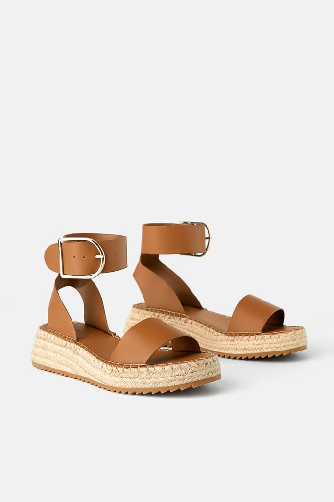 Mini Leather Wedges With Ankle Strap