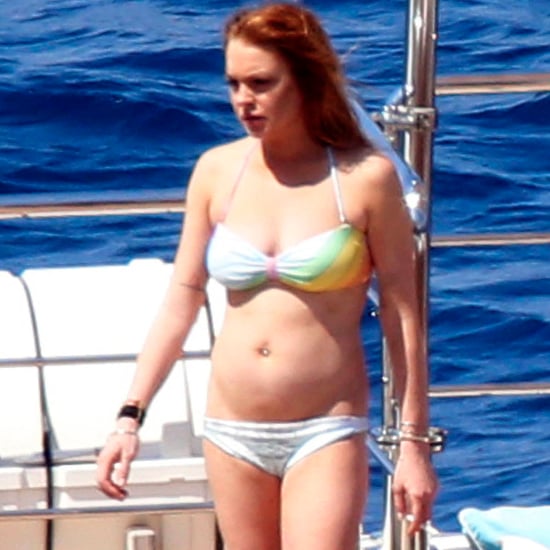 Lindsay Lohan in a Bikini on a Yacht in Italy | Pictures