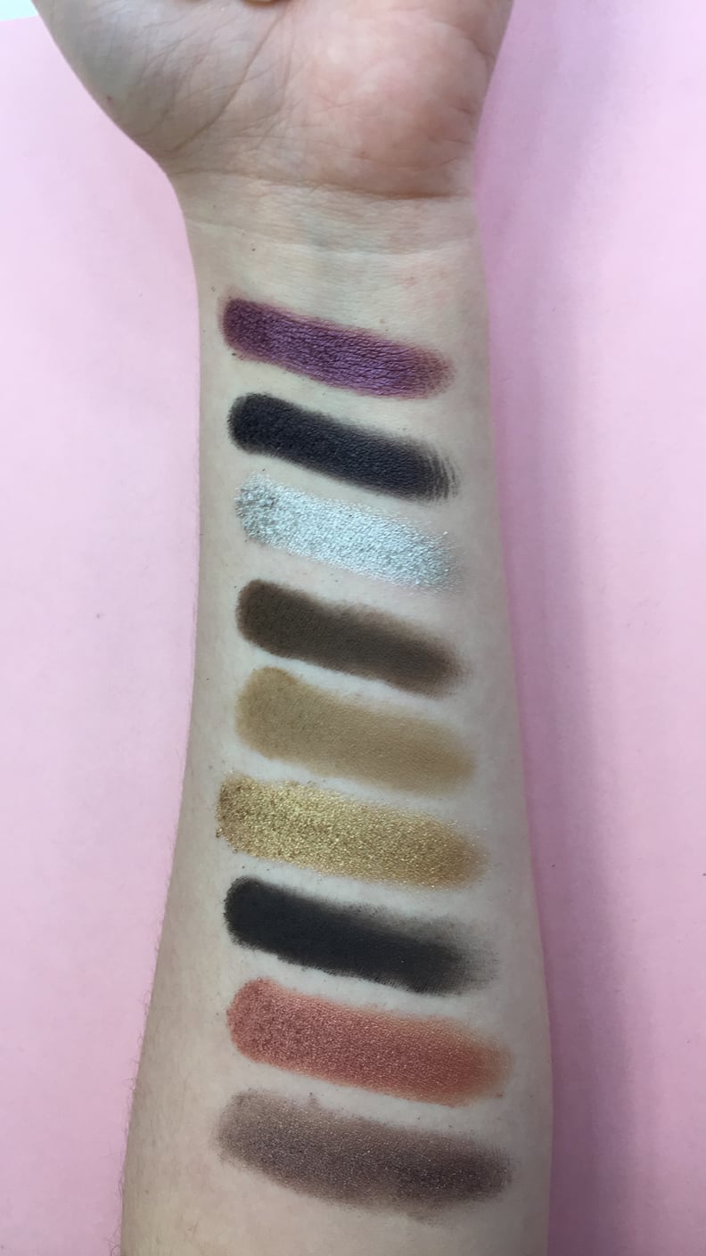 Swatches of MAC x Aaliyah Age Ain't Nothing But a Number Eye Shadow Palette