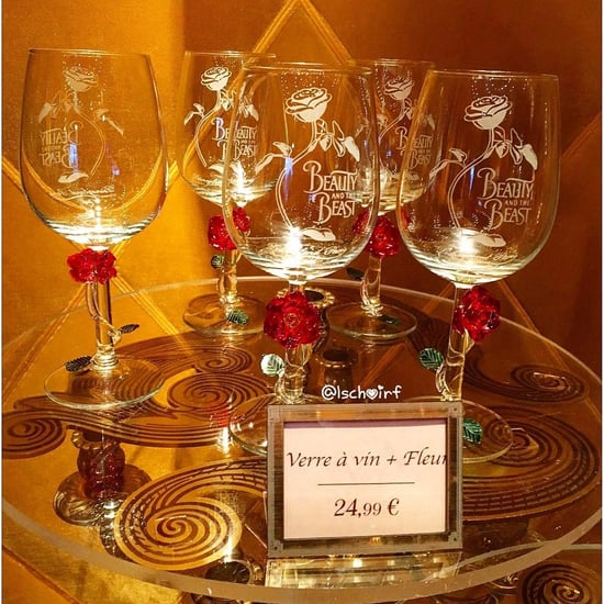 Disneyland Paris Enchanted Rose Wine Glasses