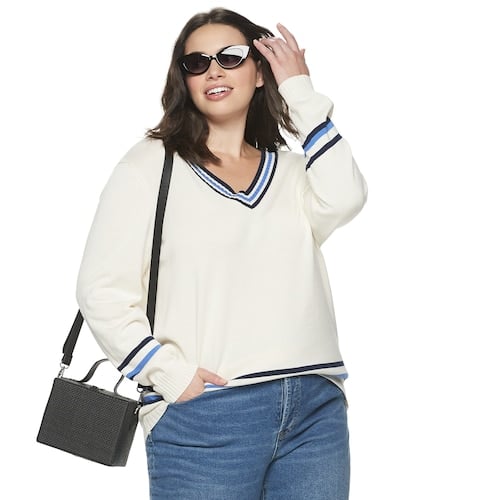 POPSUGAR Plus Size Collegiate Sweater