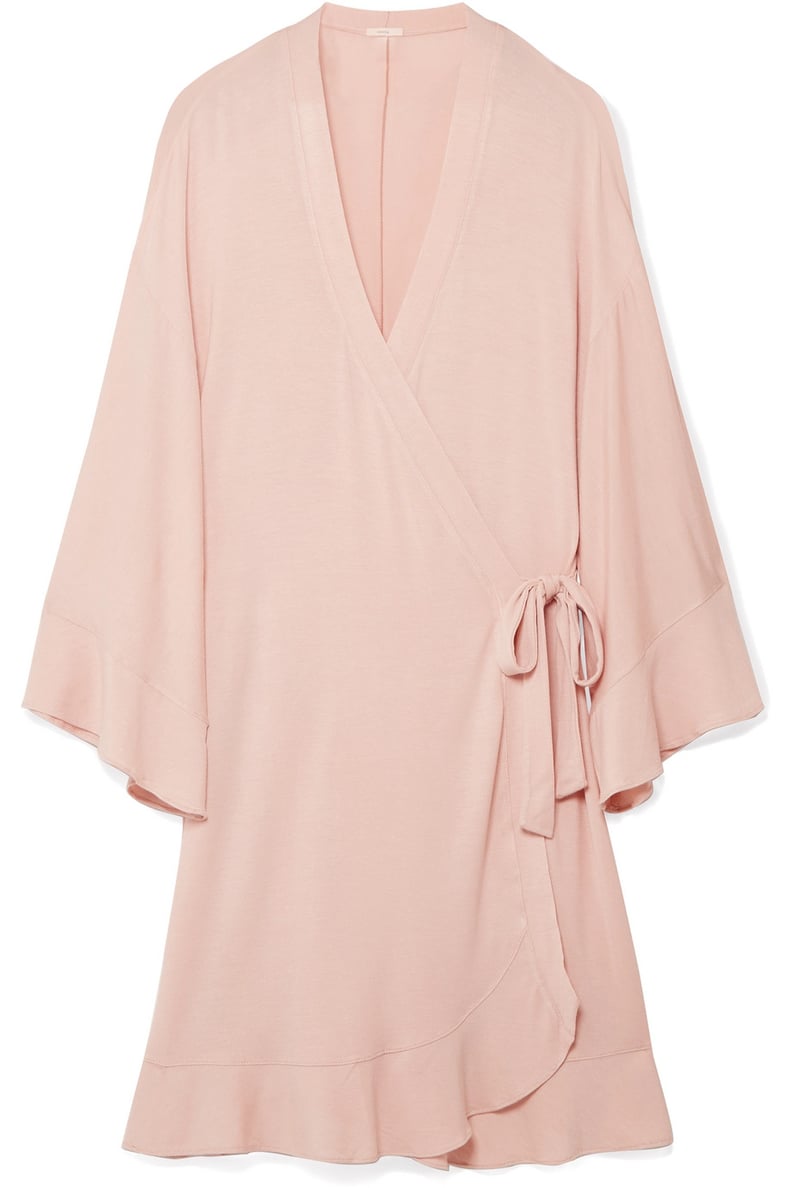 Eberjey Ivy Ruffled Stretch-Modal Jersey Robe