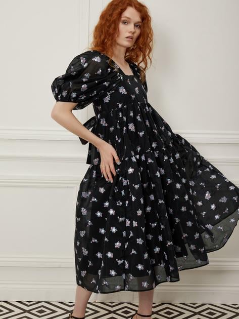 Dream Sister Jane Gilda Jacquard Midi Dress