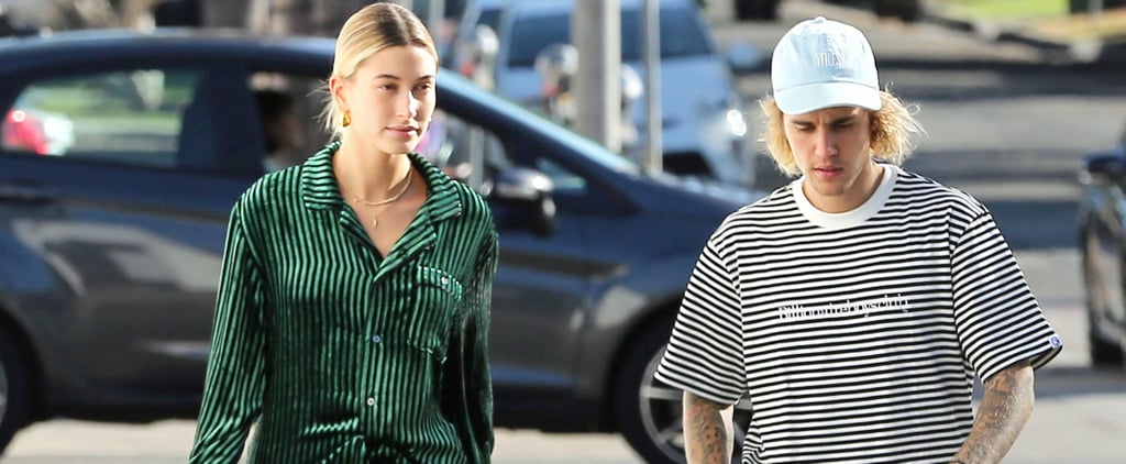 Hailey Baldwin and Justin Bieber Make Stripes Look as Classy as a Suit and Tie