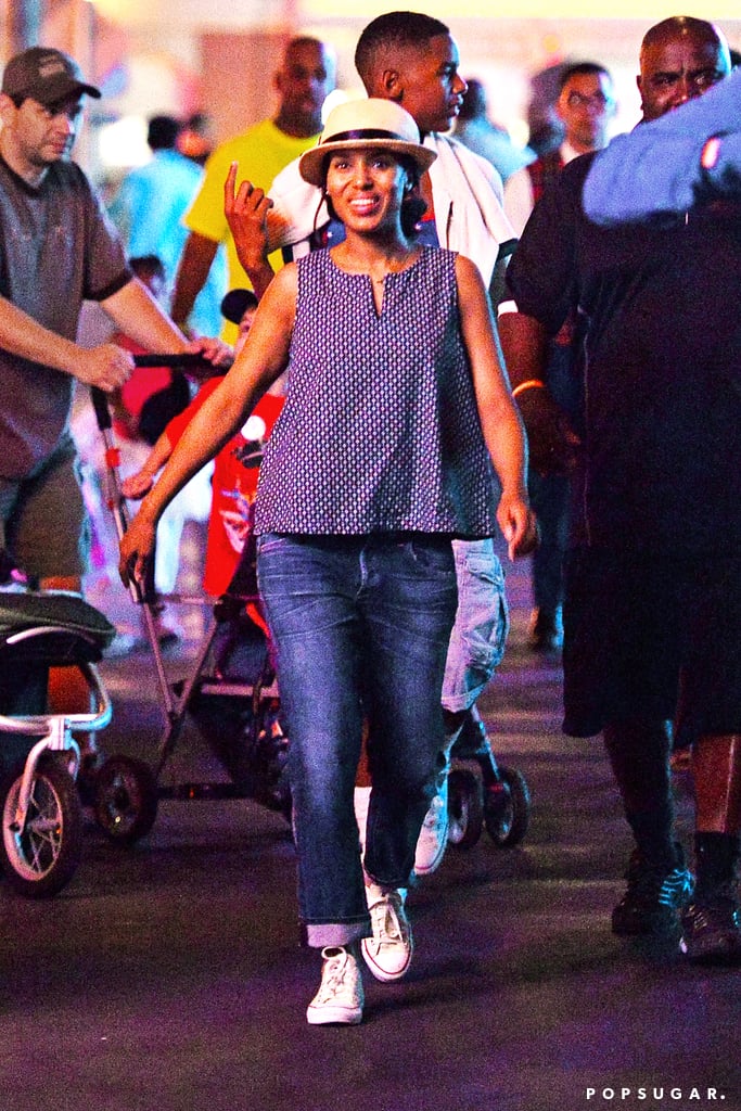 Kerry Washington and Nnamdi Asomugha at Disneyland