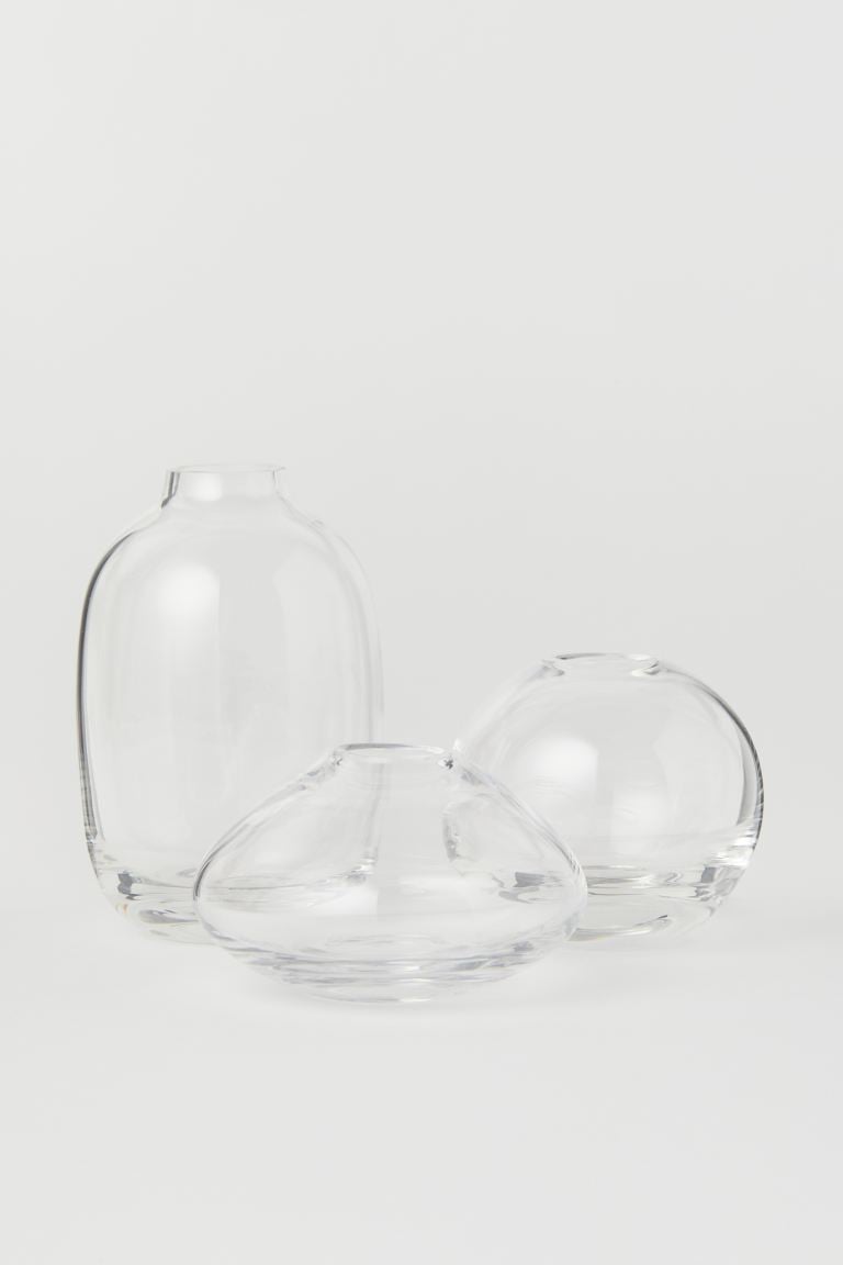 Glass Vases: H&M Clear Glass Mini Vase