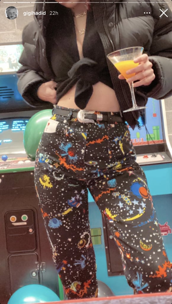 Gigi Hadid's Louis Vuitton Galaxy Pants For Zayn's Birthday