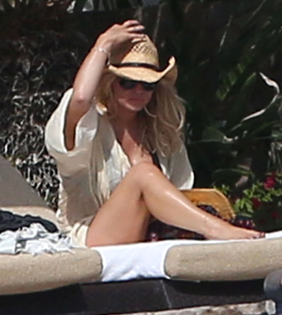 Jessica Simpson Wearing a Bikini by the Pool in Mexico 2016