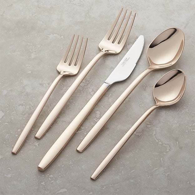 Rose Gold 5-Piece Flatware Place Setting ($60)