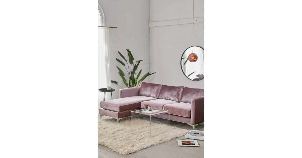 Chamberlin Velvet Sectional Sofa Shop Stunning Periwinkle Room