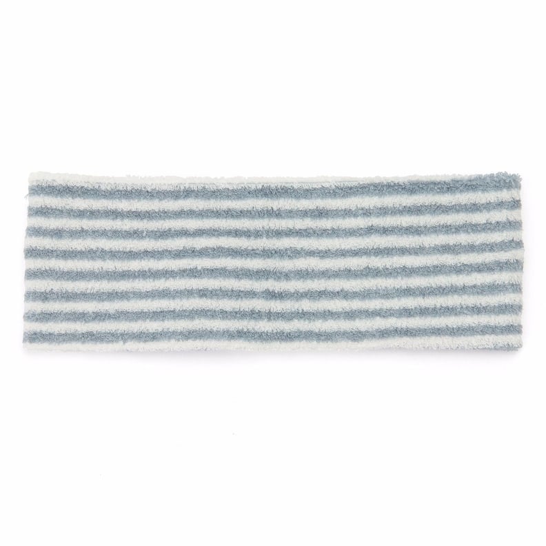 Pile Hair Turban Slim Blue Stripe