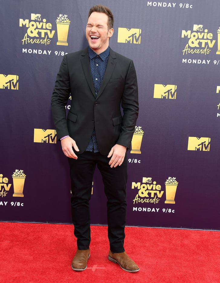 Chris Pratt at the MTV Movie and TV Awards 2018 POPSUGAR Celebrity
