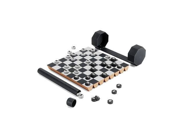 Umbra Rolz Black Chess/Checkers Game Set