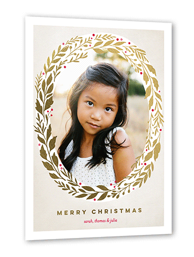 Gleaming Wreath Holiday Card from tinyprints ($2-$3 per card)