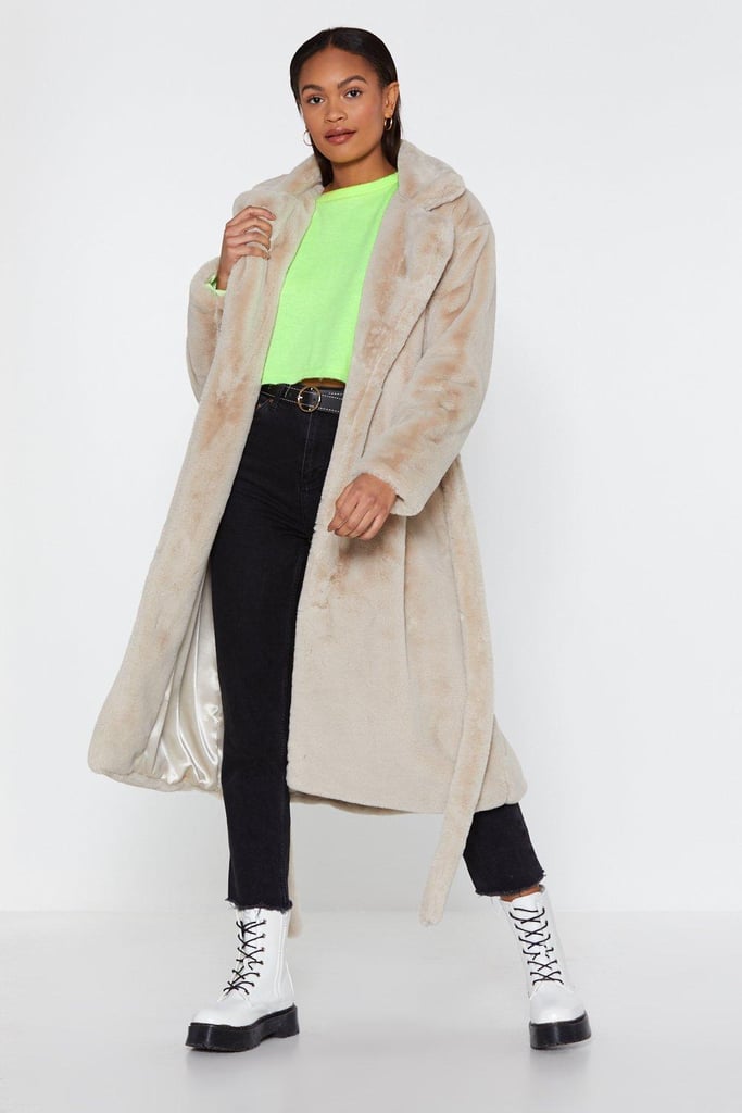 Nasty Gal It's Fur the Best Faux Fur Longline Coat