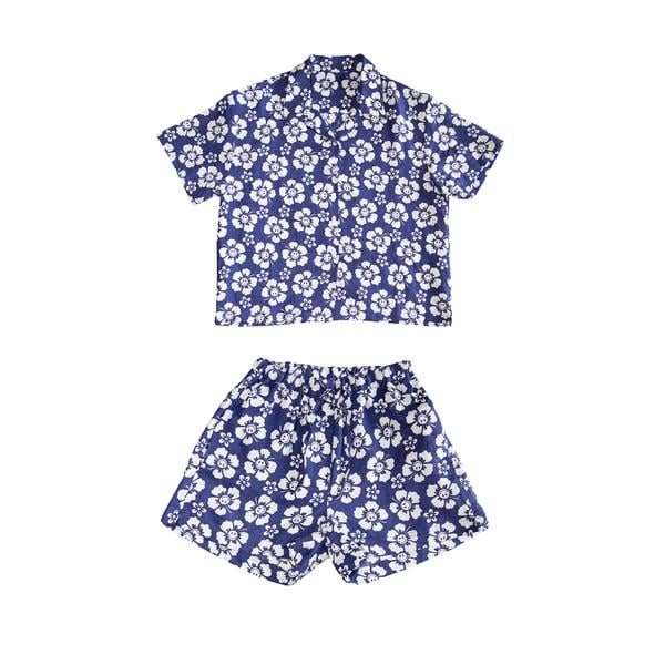 Holiday the Label Pyjama Short Set in Happy Hawaii Navy