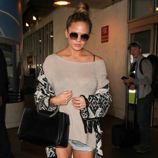 Chrissy Teigen Wearing Shorts While Pregnant