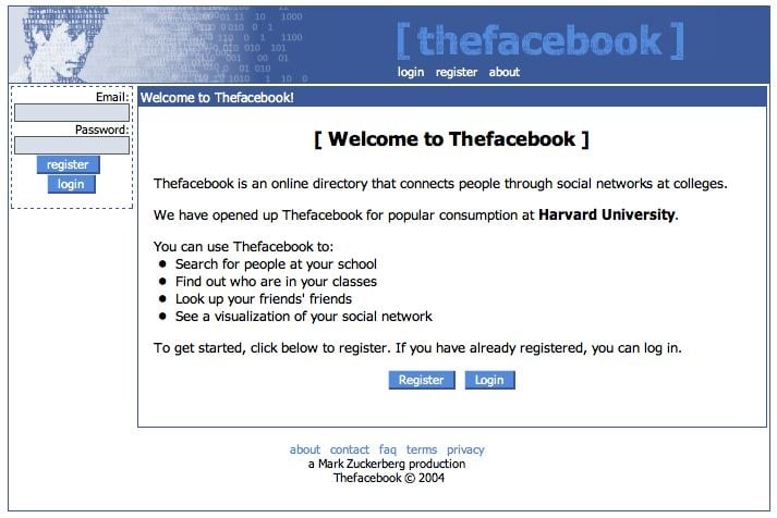 Facebook launched.