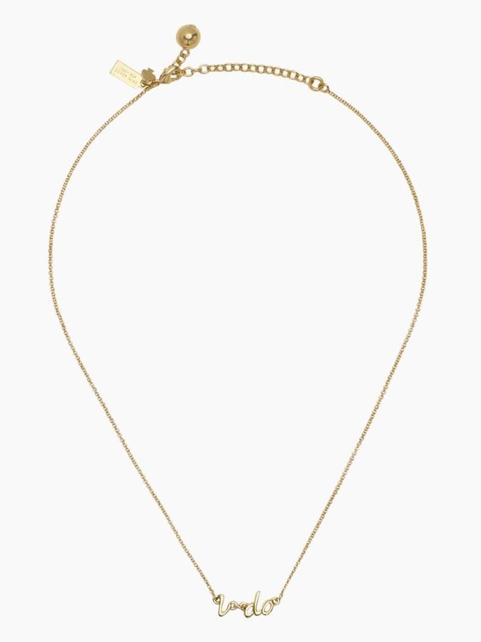 Kate Spade Gold "I Do" Necklace