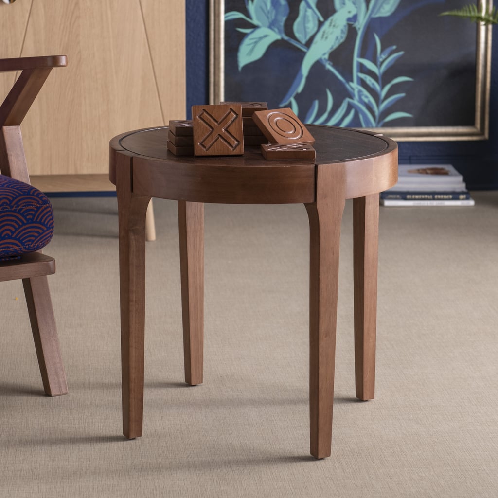 Game Board Wood Side Table with Coasters by Drew Barrymore Flower Home