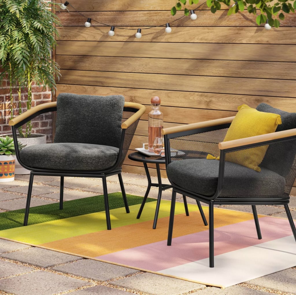 Project 62 Bangor 3pc Metal Mesh Wood Patio Chat Set