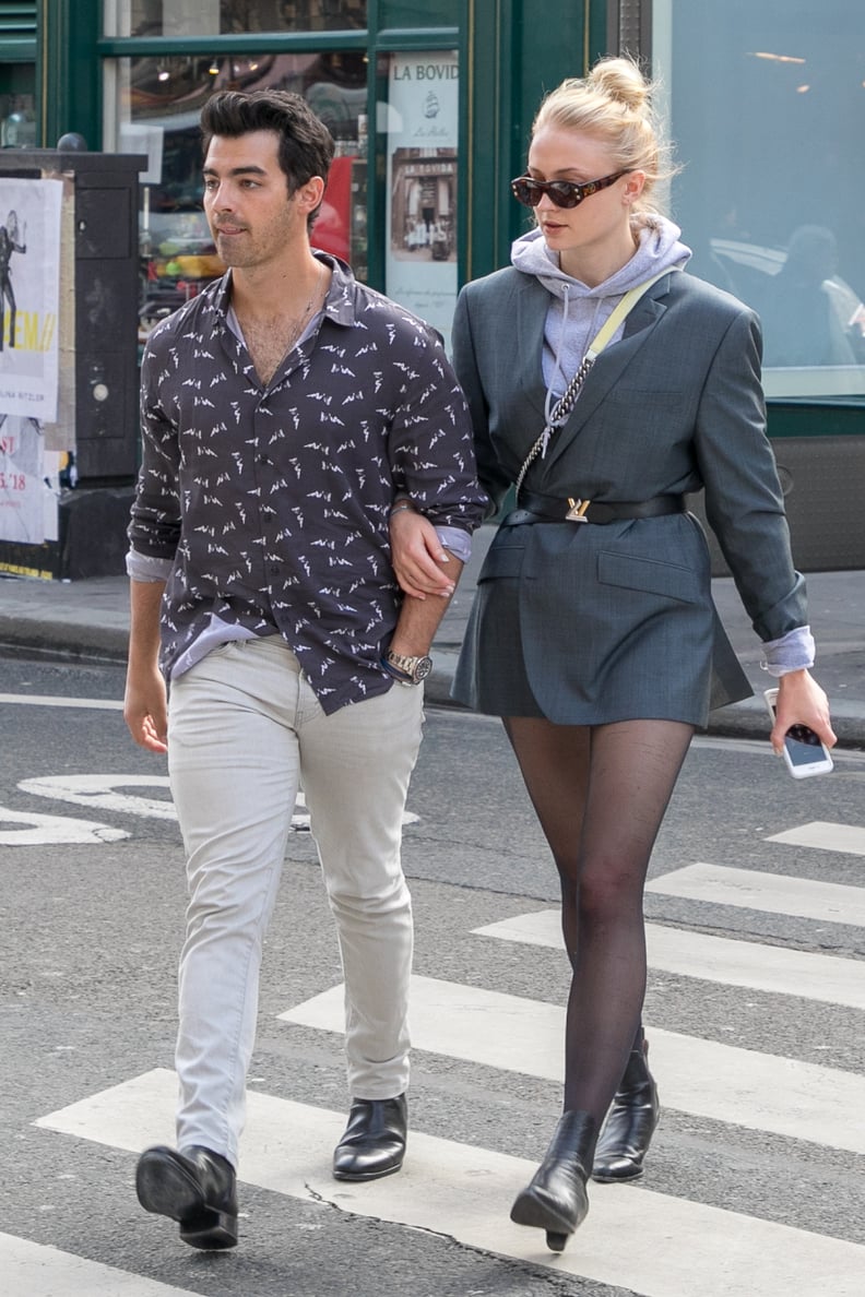 Sophie Turner in a Belted Blazer in 2018