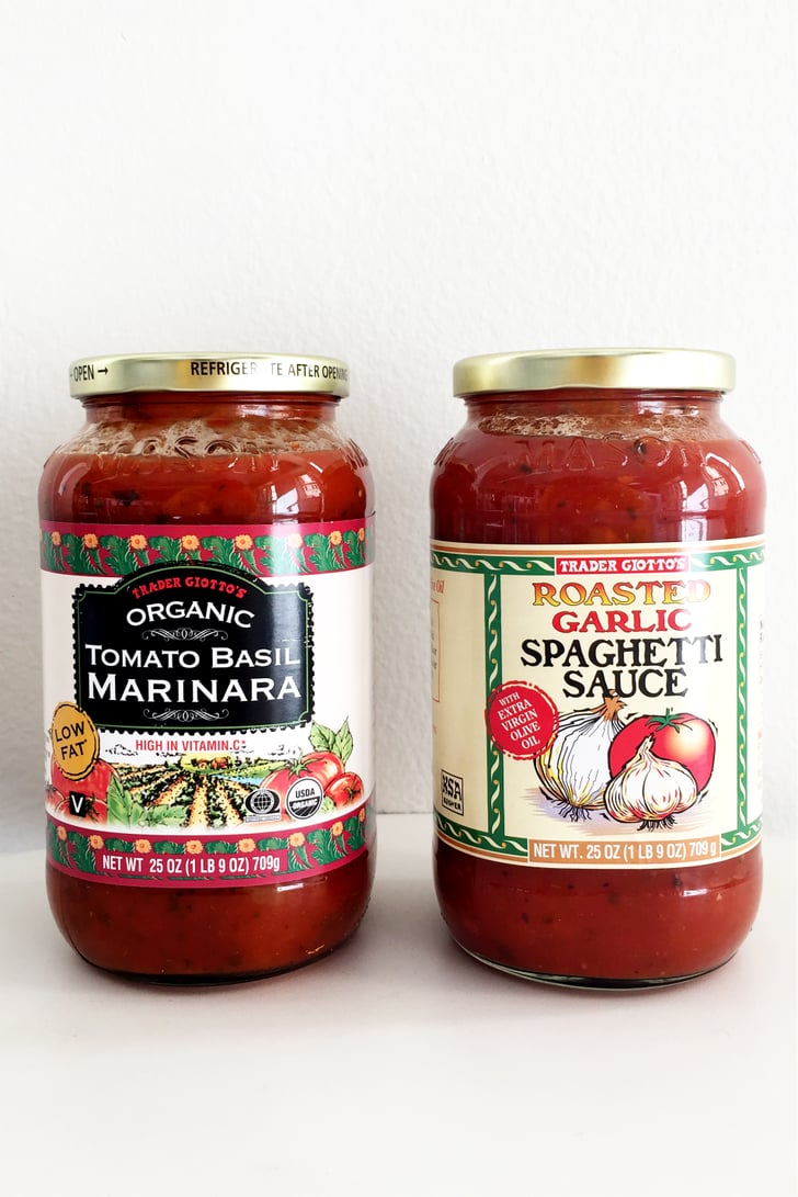 Trader Joe's Organic Tomato Basil Marinara (2) and Roasted Garlic