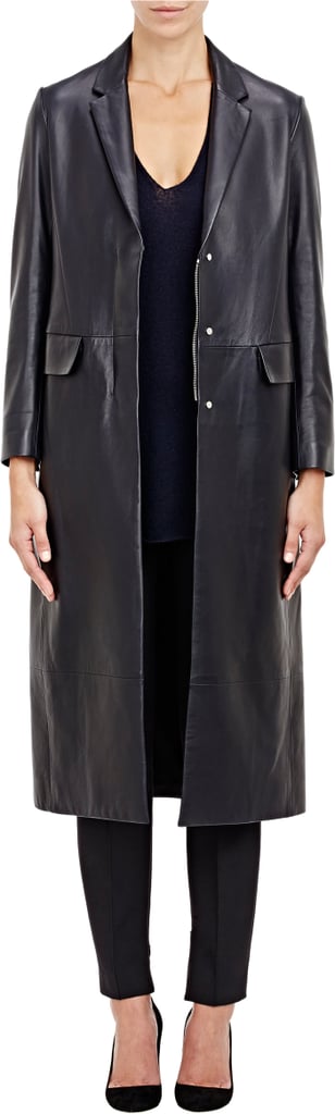 The Row Leather Trackson Coat-Colorless ($4,890)