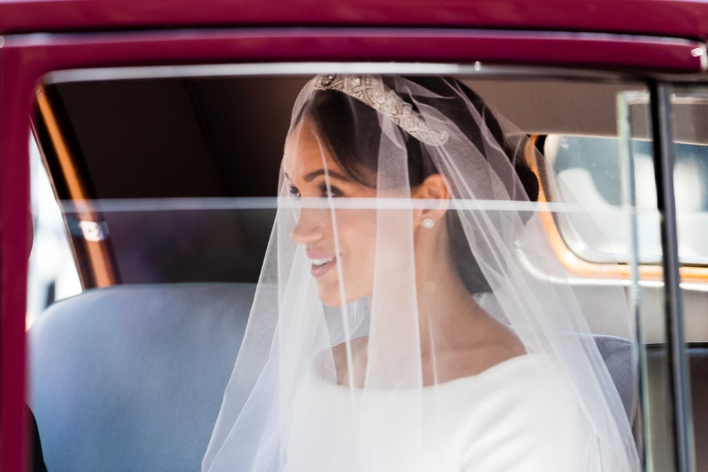 Meghan's veil was held in place by Queen Mary's bandeau tiara, which she was lent by Queen Elizabeth herself.