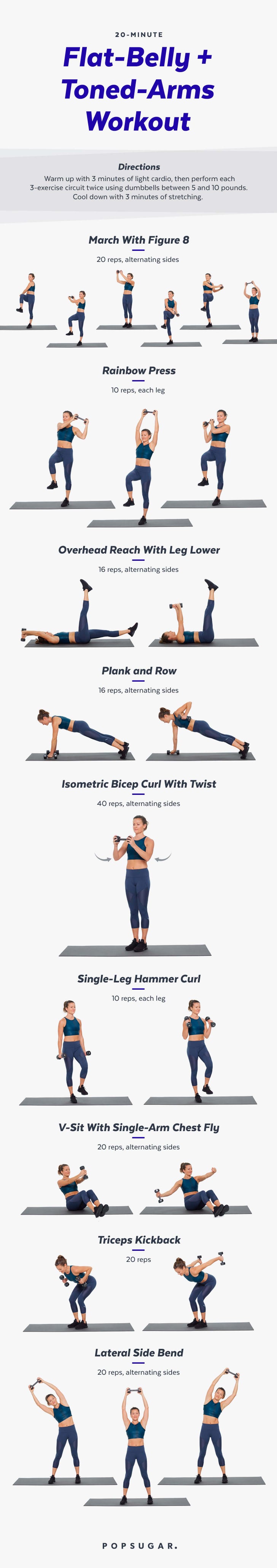 Work With Weights Printable Workouts For Arms And Abs Popsugar