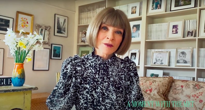 Anna Wintour Addressing Us From Her Home Office