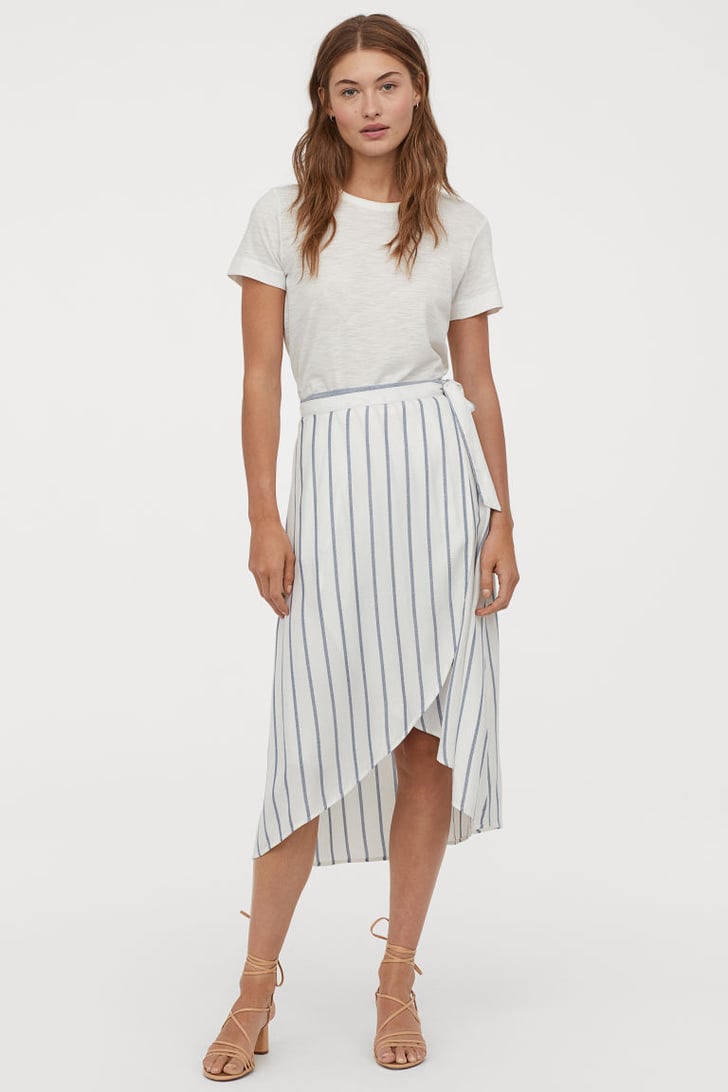 H&M Wrap-fFont Skirt | Best Travel Clothes For Women Under $50 ...