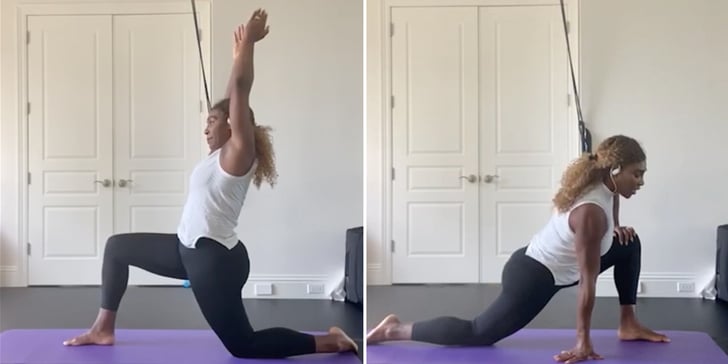 Serena Williams Instagram at Home Stretching Routine ...