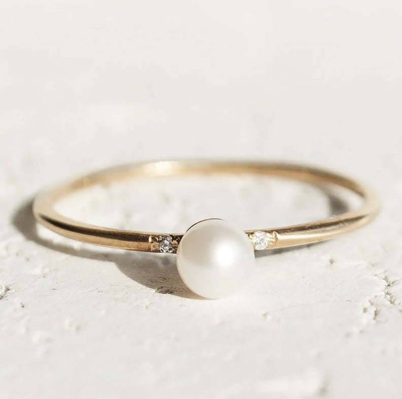 Pearl Engagement Ring