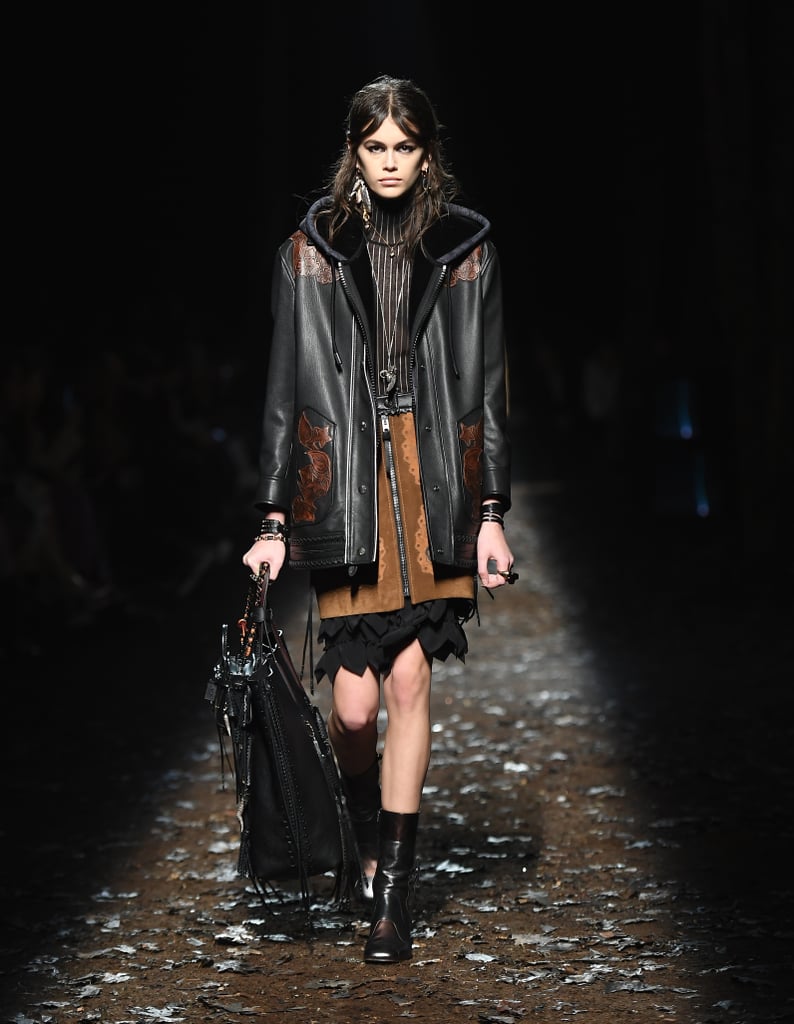 The Same Day, She Also Walked For Coach in a Much Darker Outfit