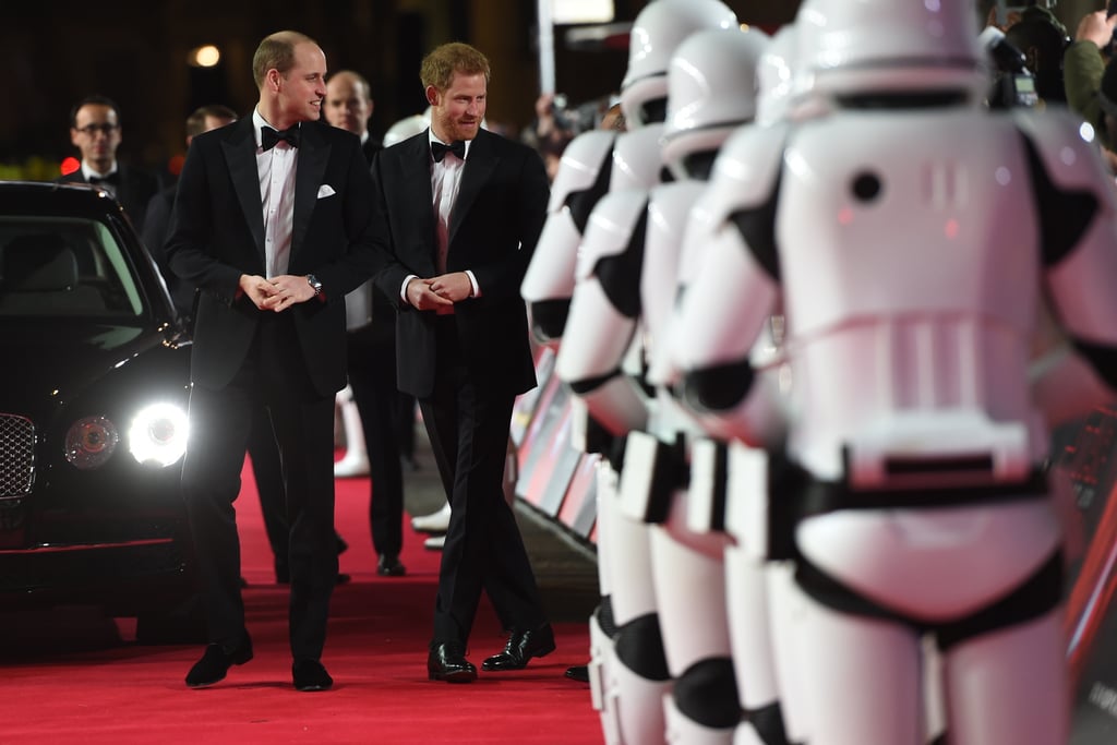 Prince William and Harry Star Wars Last Jedi Premiere 2017