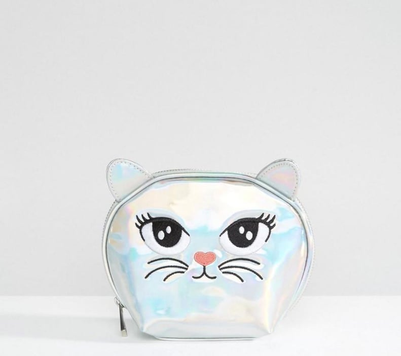 ASOS Metallic Cat Makeup Bag