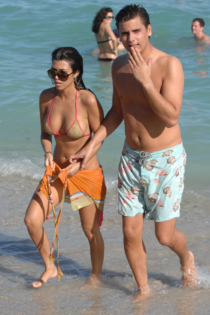 Kourtney Kardashian and Scott Disick started dating in 2007, just before the Kardashians were thrust into the national spotlight with their E! reality show, Keeping Up With the Kardashians. Their relationship soon became a key part of the series and the second season featured Kourtney confronting Scott about his alleged cheating. Scott also soon became a star in his own right thanks to his American Psycho-inspired wardrobe and borderline offensive snobby behavior.