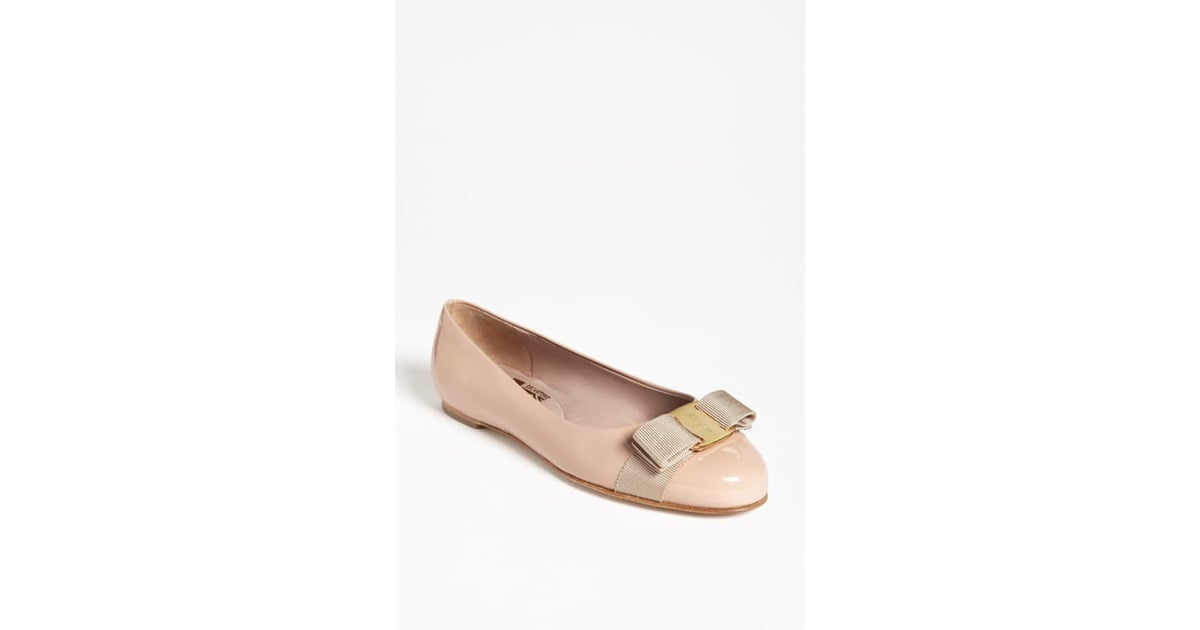 salvatore ferragamo varina leather flat