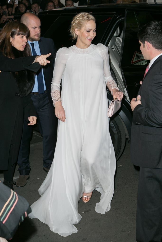 Jennifer Lawrence in Dior at Paris Mockingjay Premiere 2015
